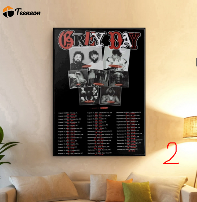Grey Day 2022 Tour Merch Tour Poster For Home Decor Gift 1