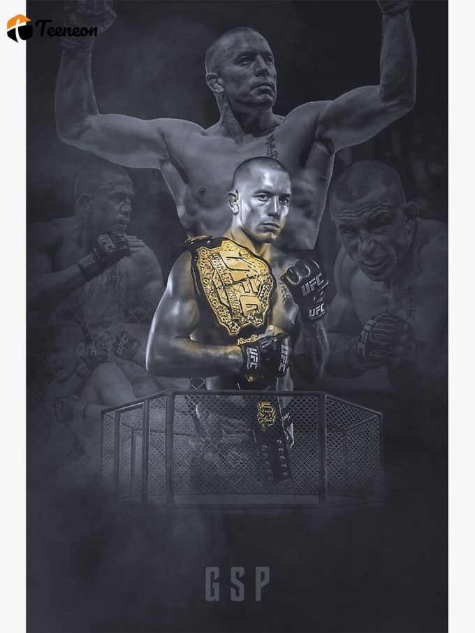 Gsp: Greatest Of All Time: Canadian Mma Legend Premium Matte Vertical Poster For Home Decor Gift 1