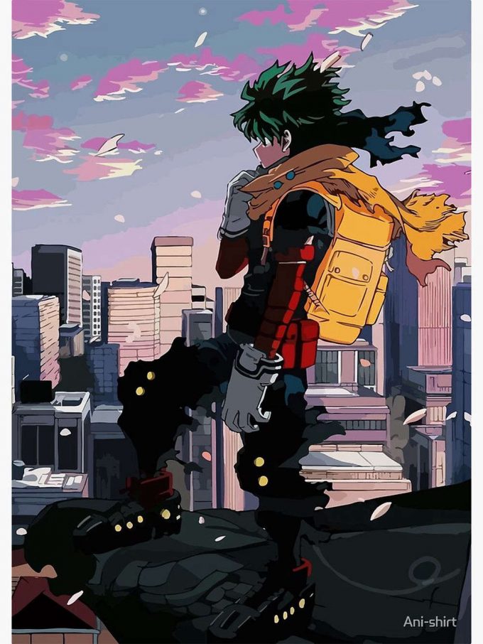 Izuku Midoriya Fanart Print // Hero Anime Anime Manga // Dark Deku // Vigilante Deku Premium Matte Vertical Poster For Home Decor Gift 2