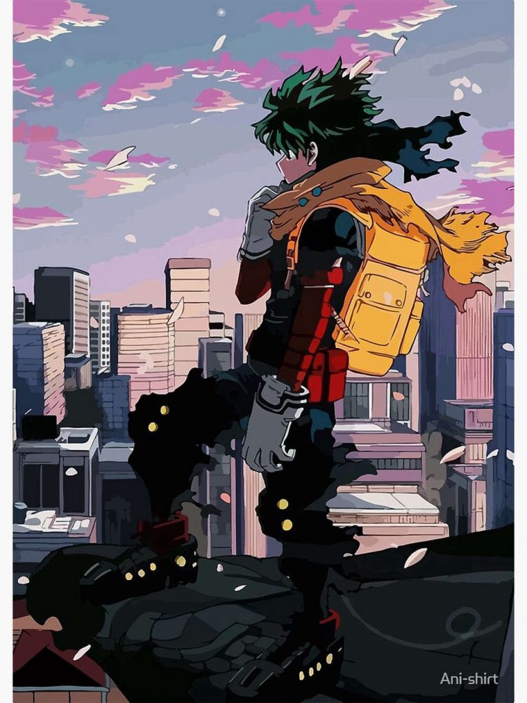 Izuku Midoriya Fanart Print // Hero Anime Anime Manga // Dark Deku // Vigilante Deku Premium Matte Vertical Poster For Home Decor Gift 5