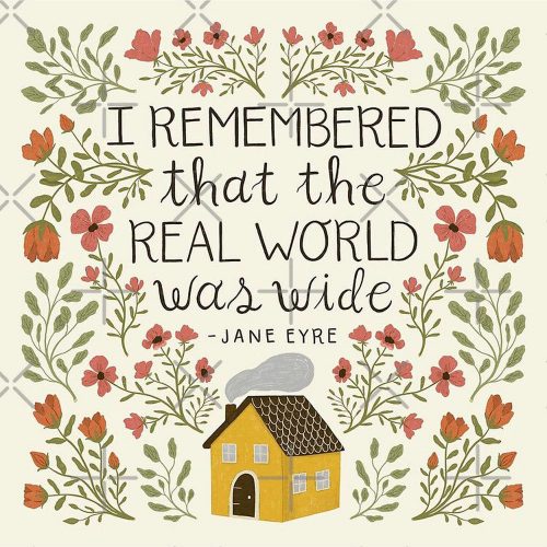 Jane Eyre “World Was Wide” Quote Poster for Home Decor Gift