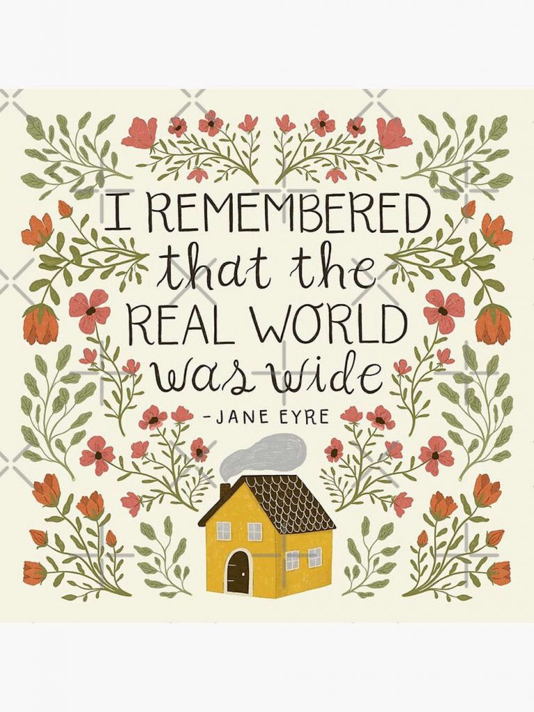 Jane Eyre &Quot;World Was Wide&Quot; Quote Poster For Home Decor Gift 5