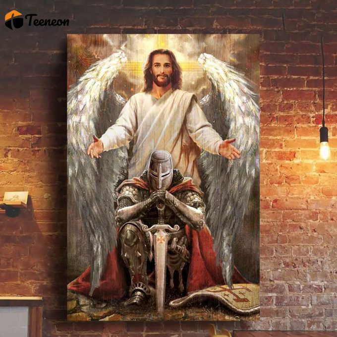 Jesus Angle Wings Warrior Of God Poster For Home Decor Gift For Home Decor Gift 1