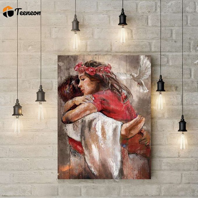 Jesus Christ Hugging Woman Poster For Home Decor Gift For Home Decor Gift 1