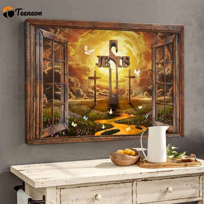 Jesus Sunset Landscape Poster For Home Decor Gift For Home Decor Gift 1