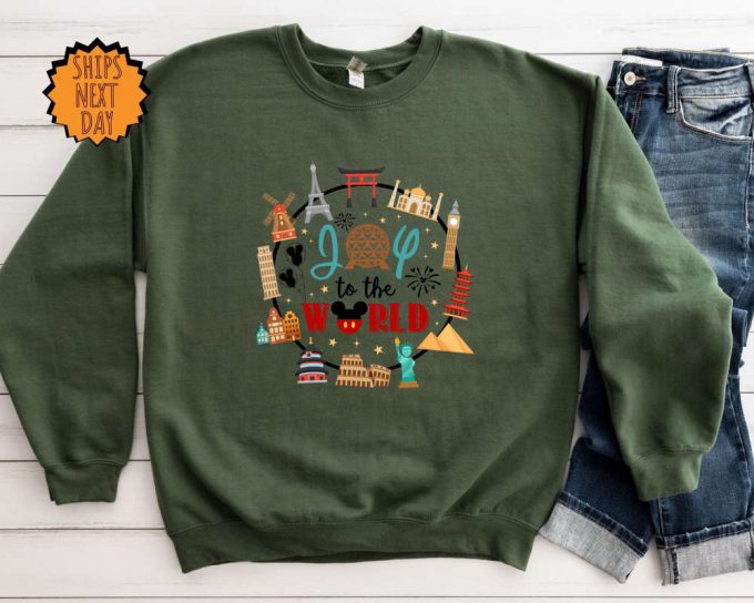 Joy To The World Sweatshirt, Epcot World Showcase Hoodie, Disney Trip Shirt, Epcot Shirt, Disney Family Vacation Shirt, Disney Epcot Shirt 5