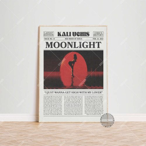 Kali Uchis Retro Poster for Home Decor Gift, Moonlight Poster for Home Decor Gift