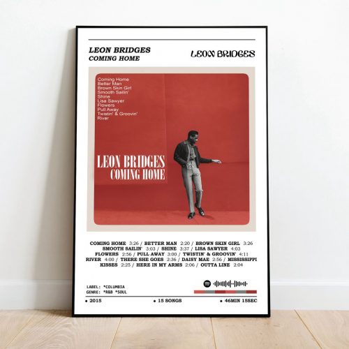 Leon Bridges – Coming Home Album Poster for Home Decor Gift / Leon Bridges Poster for Home Decor Gift