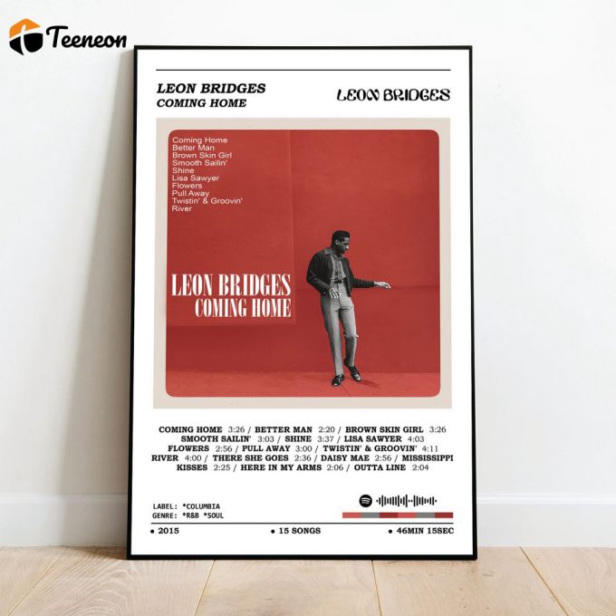 Leon Bridges - Coming Home Album Poster For Home Decor Gift / Leon Bridges Poster For Home Decor Gift 1