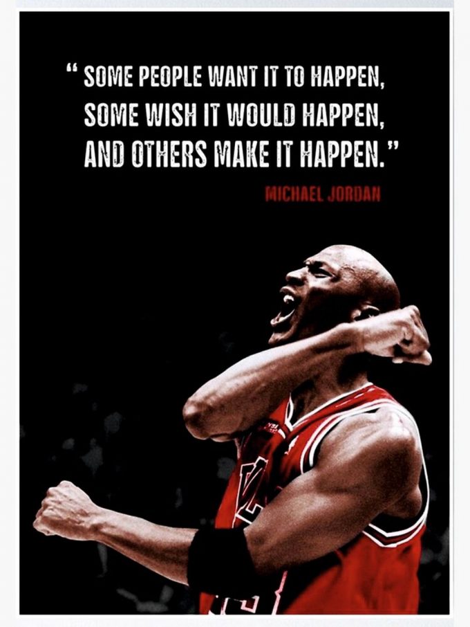 Make It Happen - Michael Jordan Poster For Home Decor Gift Premium Matte Vertical Poster For Home Decor Gift 2