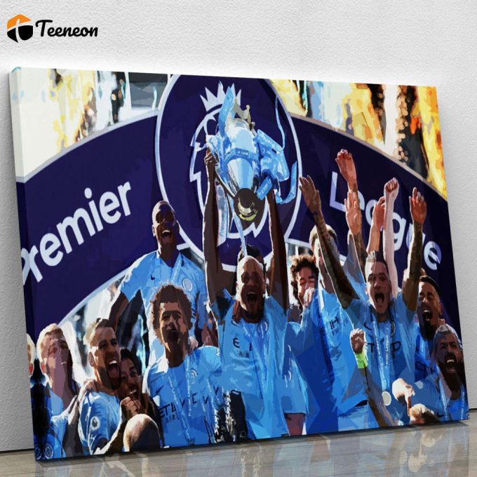 Manchester City Premier League Winners 2019 Canvas Print Or Poster For Home Decor Gift 6949 1