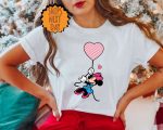 Mickey And Minnie Heart Balloons Shirt ,Valentine Love Gift Shirt ,Couples Gift Shirt, Valentines Day Couple Shirt, Valentine Matching Shirt