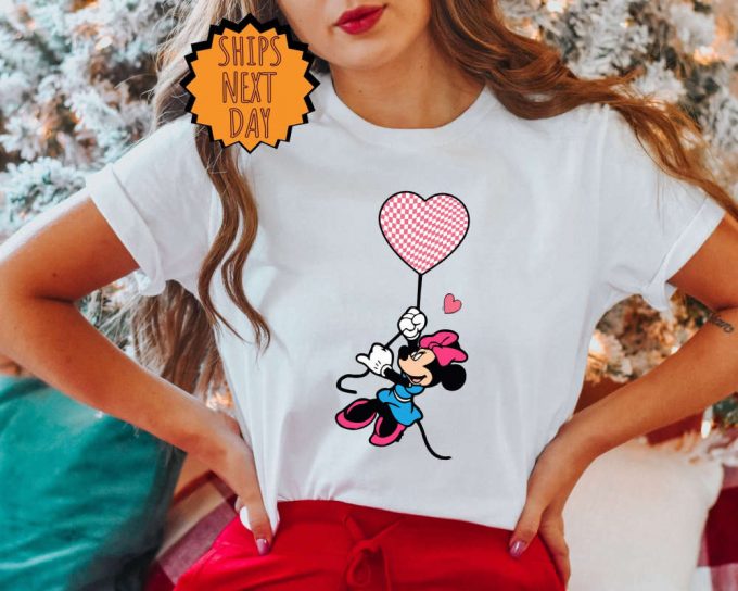 Mickey And Minnie Heart Balloons Shirt ,Valentine Love Gift Shirt ,Couples Gift Shirt, Valentines Day Couple Shirt, Valentine Matching Shirt