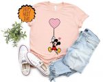 Mickey And Minnie Heart Balloons Shirt ,Valentine Love Gift Shirt ,Couples Gift Shirt, Valentines Day Couple Shirt, Valentine Matching Shirt