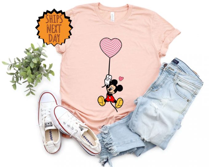 Mickey And Minnie Heart Balloons Shirt ,Valentine Love Gift Shirt ,Couples Gift Shirt, Valentines Day Couple Shirt, Valentine Matching Shirt