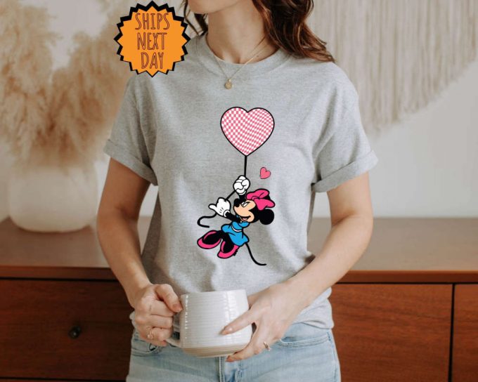 Mickey And Minnie Heart Balloons Shirt ,Valentine Love Gift Shirt ,Couples Gift Shirt, Valentines Day Couple Shirt, Valentine Matching Shirt