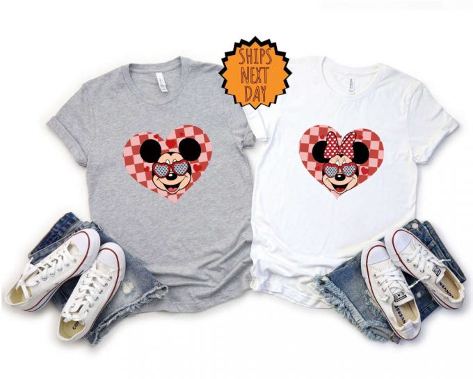 Mickey Minnie Valentine Shirt, Disney Valentine Couple Shirt, Valentine'S Day Gift Shirt, Disneyland Valentine Shirt, Cute Disney Trip Shirt 2