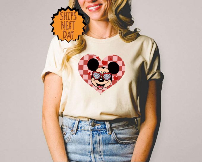 Mickey Minnie Valentine Shirt, Disney Valentine Couple Shirt, Valentine'S Day Gift Shirt, Disneyland Valentine Shirt, Cute Disney Trip Shirt 3