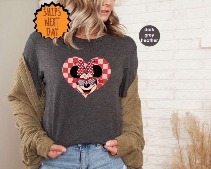 Mickey Minnie Valentine Shirt, Disney Valentine Couple Shirt, Valentine'S Day Gift Shirt, Disneyland Valentine Shirt, Cute Disney Trip Shirt 4