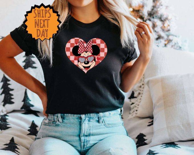 Mickey Minnie Valentine Shirt, Disney Valentine Couple Shirt, Valentine'S Day Gift Shirt, Disneyland Valentine Shirt, Cute Disney Trip Shirt 5