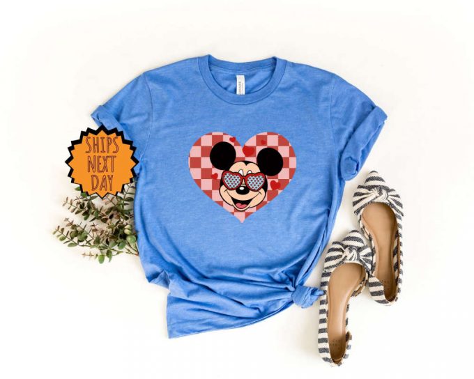 Mickey Minnie Valentine Shirt, Disney Valentine Couple Shirt, Valentine'S Day Gift Shirt, Disneyland Valentine Shirt, Cute Disney Trip Shirt 6