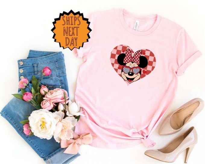 Mickey Minnie Valentine Shirt, Disney Valentine Couple Shirt, Valentine'S Day Gift Shirt, Disneyland Valentine Shirt, Cute Disney Trip Shirt 7