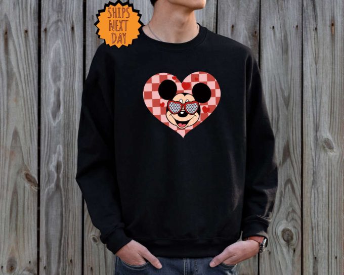 Mickey Minnie Valentine Sweatshirt, Disney Valentine Couple Hoodie, Valentine'S Day Shirt, Disneyland Valentine Tee, Disney Trip Sweatshirt 2