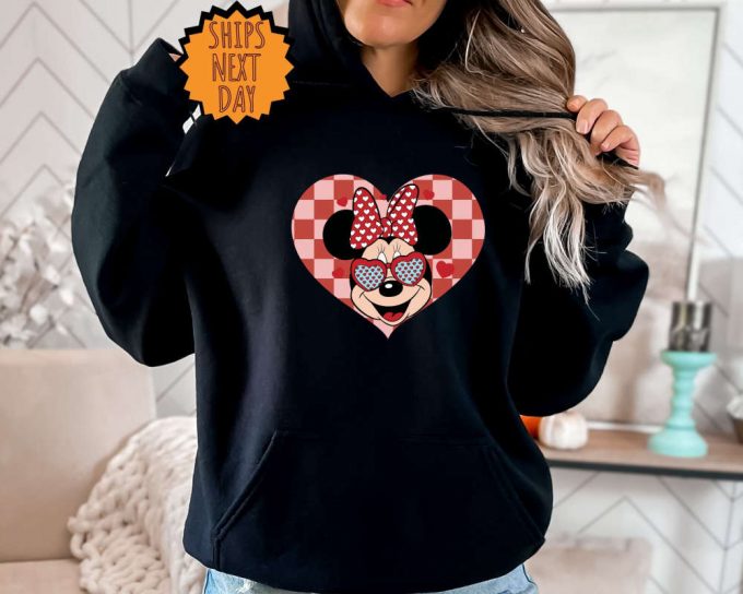 Mickey Minnie Valentine Sweatshirt, Disney Valentine Couple Hoodie, Valentine'S Day Shirt, Disneyland Valentine Tee, Disney Trip Sweatshirt 5