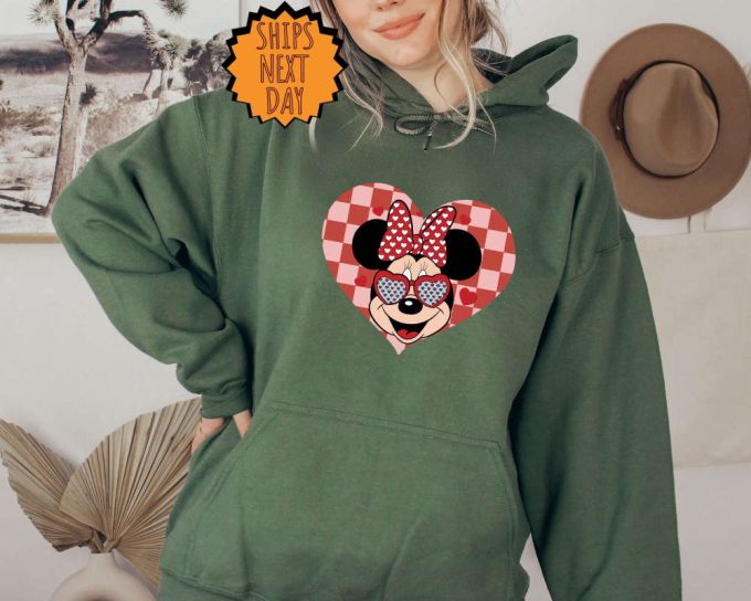 Mickey Minnie Valentine Sweatshirt, Disney Valentine Couple Hoodie, Valentine'S Day Shirt, Disneyland Valentine Tee, Disney Trip Sweatshirt 6