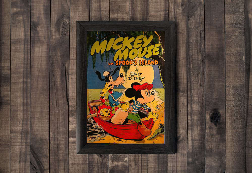 Mickey Mouse On Spook's Island Retro Poster for Home Decor Gift | Disney Movie Poster for Home Decor Gift 11