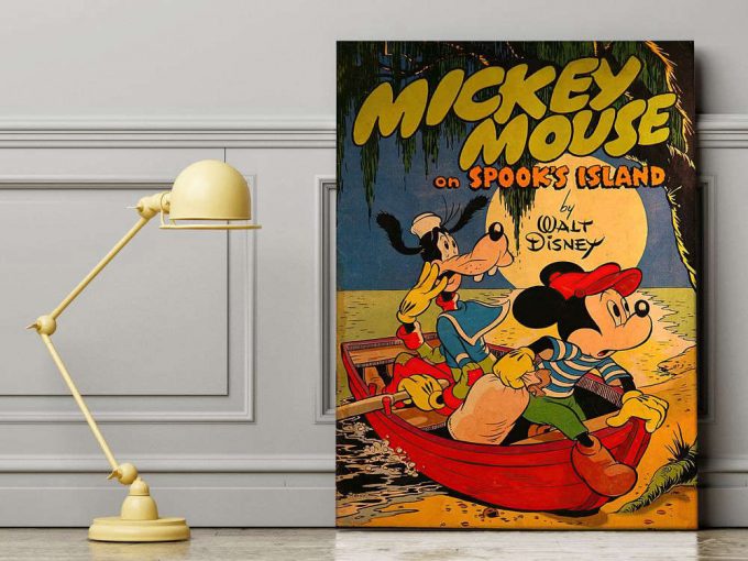 Mickey Mouse On Spook'S Island Retro Poster For Home Decor Gift | Disney Movie Poster For Home Decor Gift 4