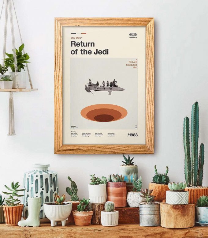 Mid Century Modern Star Wars - Return Of The Jedi Poster For Home Decor Gifts 4