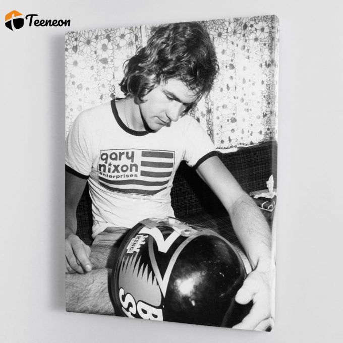 Motorcycle Racer Barry Sheene 1975 Canvas Print Or Poster For Home Decor Gift 4106 1