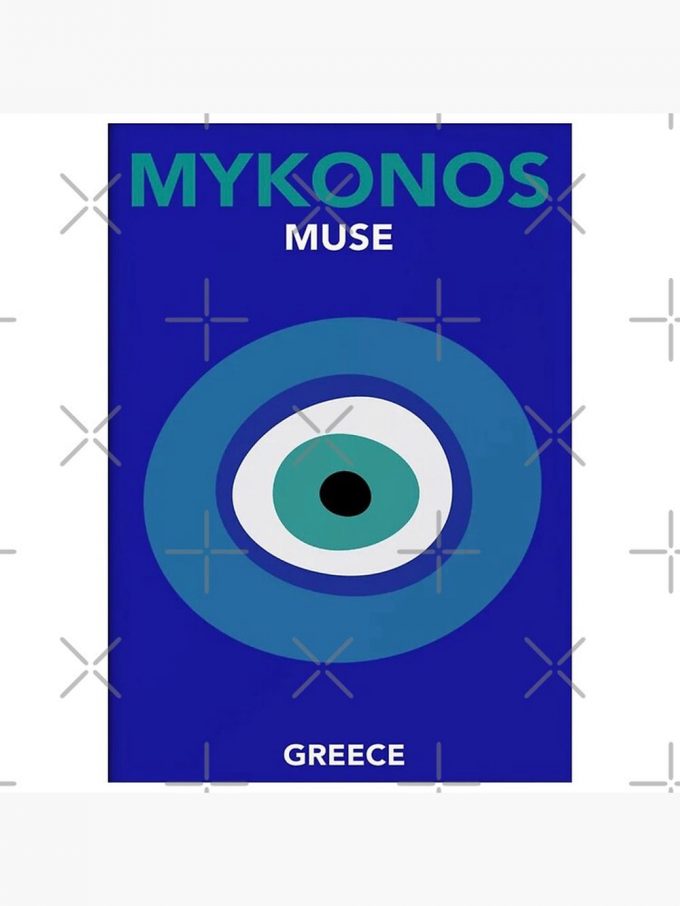 Mykonos Muse - Greece - Evil Eye -Retro Travel Premium Matte Vertical Poster For Home Decor Gift 2