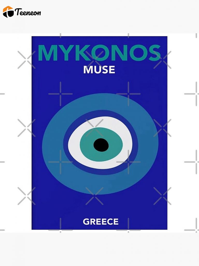 Mykonos Muse - Greece - Evil Eye -Retro Travel Premium Matte Vertical Poster For Home Decor Gift 3