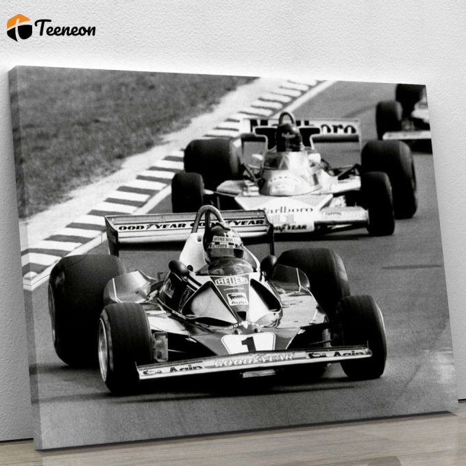 Niki Lauda Leads James Hunt In The British Grand Prix 1976 Canvas Print Or Poster For Home Decor Gift 7468 1