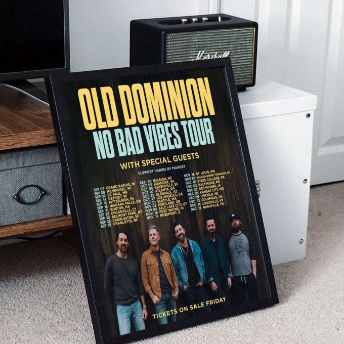 Old Dominion 2023 Tour Poster For Home Decor Gift 2