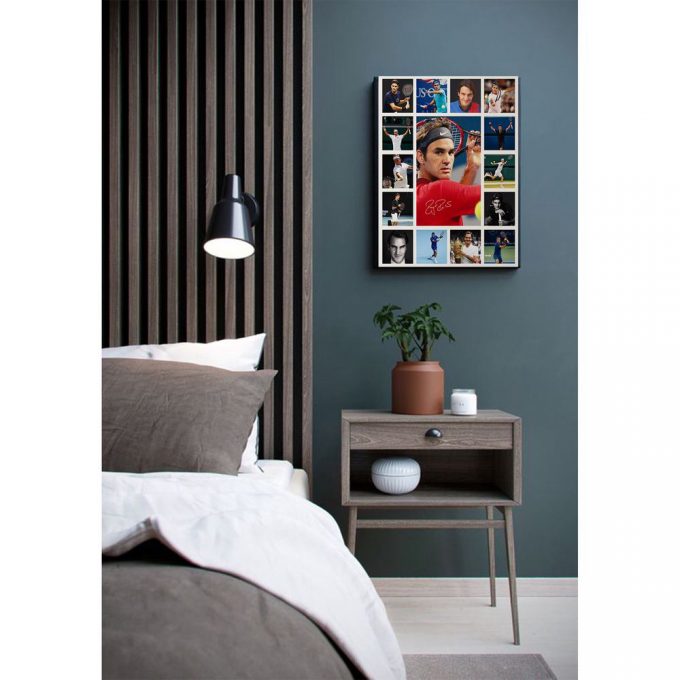 Roger Federer Signature Canvas Poster For Home Decor Gift 2