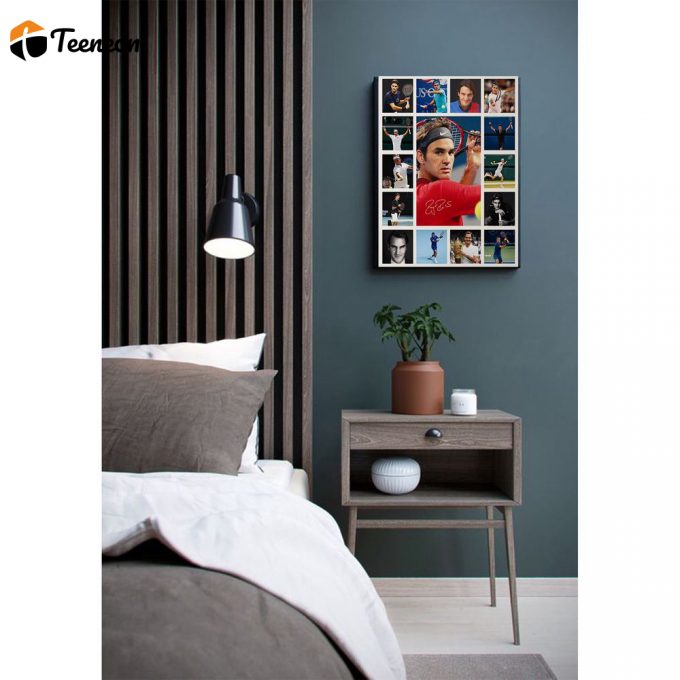 Roger Federer Signature Canvas Poster For Home Decor Gift 1