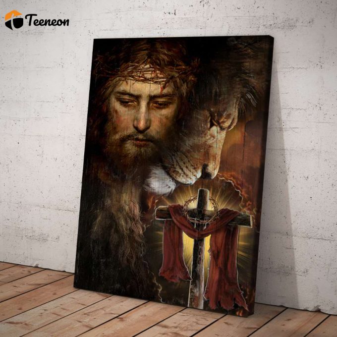 Sadness Jesus And Lion Poster For Home Decor Gift For Home Decor Gift 1