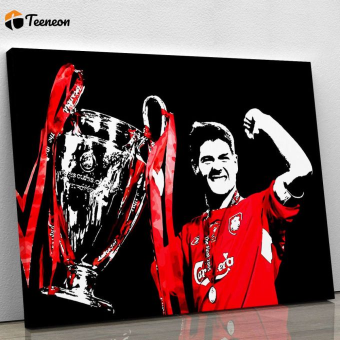 Steven Gerrard Champions League Canvas Print Or Poster For Home Decor Gift 7631 1