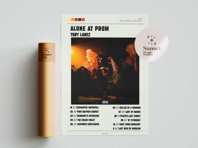 Tory Lanez Poster For Home Decor Gift // Alone At Prom // Music Poster For Home Decor Gift // Album Cover 2