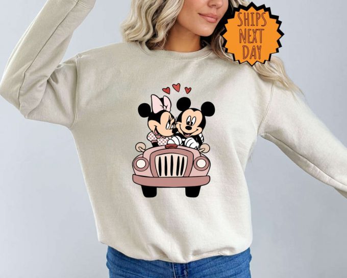 Valentine Day Mickey And Minnie Sweatshirt, Disney Valentines Day Hoodie, Disney Valentine’S Day Shirt, Mickey Minnie Valentine Gift Sweater