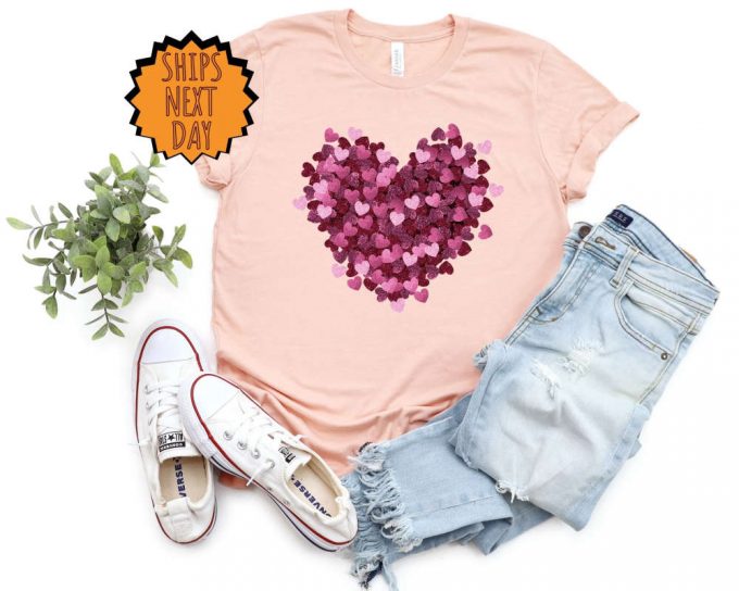 Valentine Hearts Shirt ,Cute Hearts Shirt, Gift For Her, Love Shirt, Love Shirt, Gift For Mom, Heart Love Shirt, Valentine Love Hearts Shirt 4
