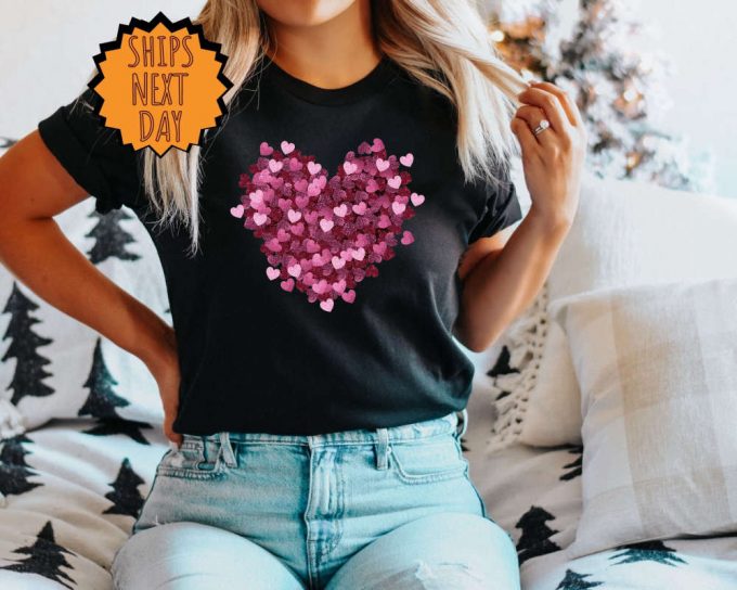 Valentine Hearts Shirt ,Cute Hearts Shirt, Gift For Her, Love Shirt, Love Shirt, Gift For Mom, Heart Love Shirt, Valentine Love Hearts Shirt 5
