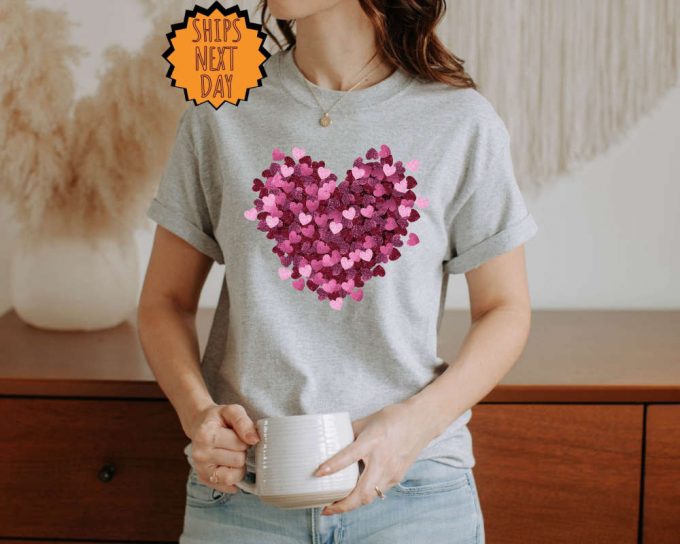 Valentine Hearts Shirt ,Cute Hearts Shirt, Gift For Her, Love Shirt, Love Shirt, Gift For Mom, Heart Love Shirt, Valentine Love Hearts Shirt 6