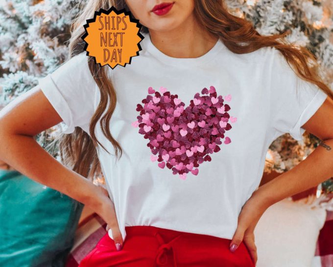 Valentine Hearts Shirt ,Cute Hearts Shirt, Gift For Her, Love Shirt, Love Shirt, Gift For Mom, Heart Love Shirt, Valentine Love Hearts Shirt 7