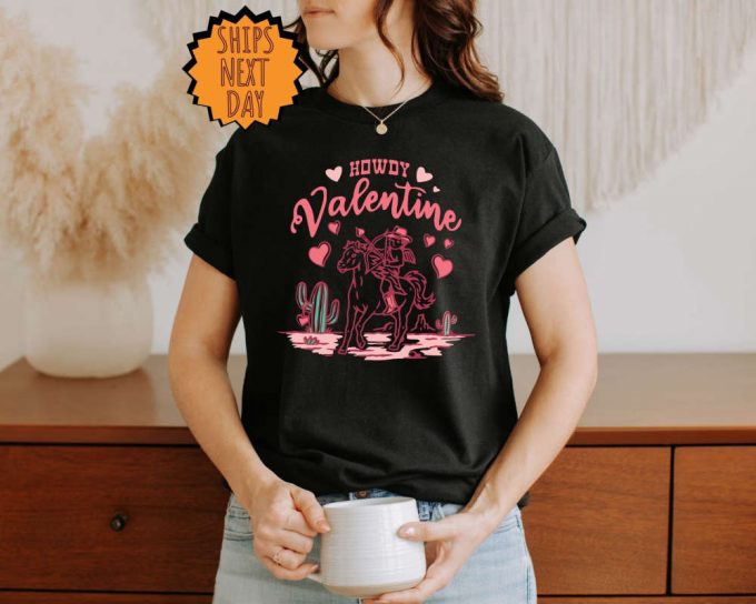 Valentine Howdy Shirt, Wild Western Cowboy Valentines Shirt, Western Valentines Shirt, Howdy Valentine Horse Tee, Valentine'S Day Gift Shirt 2