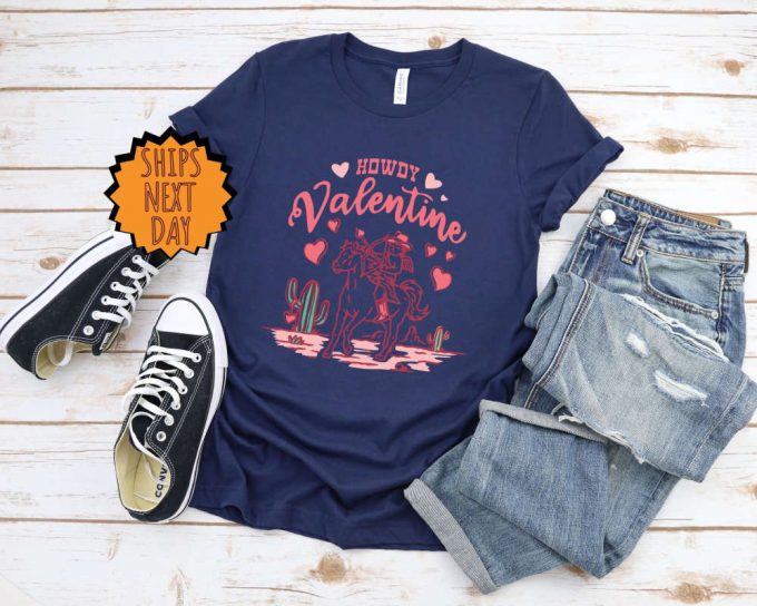 Valentine Howdy Shirt, Wild Western Cowboy Valentines Shirt, Western Valentines Shirt, Howdy Valentine Horse Tee, Valentine'S Day Gift Shirt 3