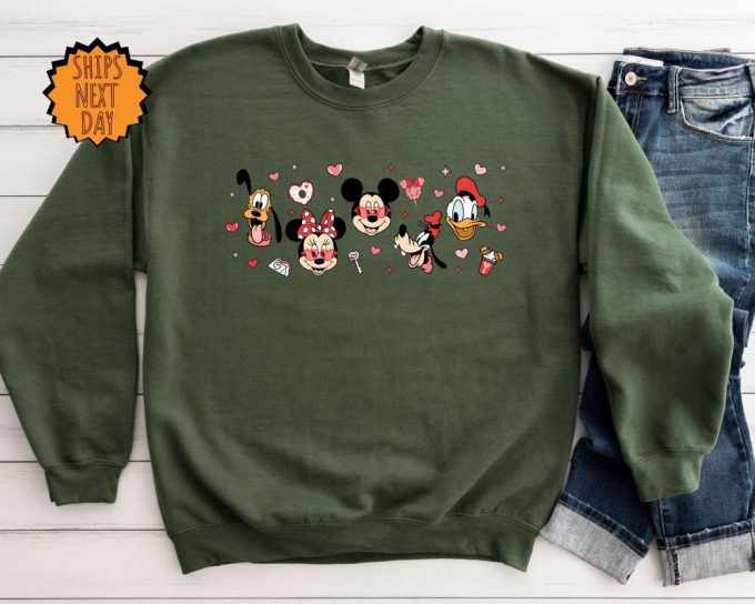 Valentine Mickey And Friends Sweatshirt, Mickey Valentine Hoodie, Disneyland Valentine Shirt, Valentine Day Shirt, Valentine Love Sweatshirt